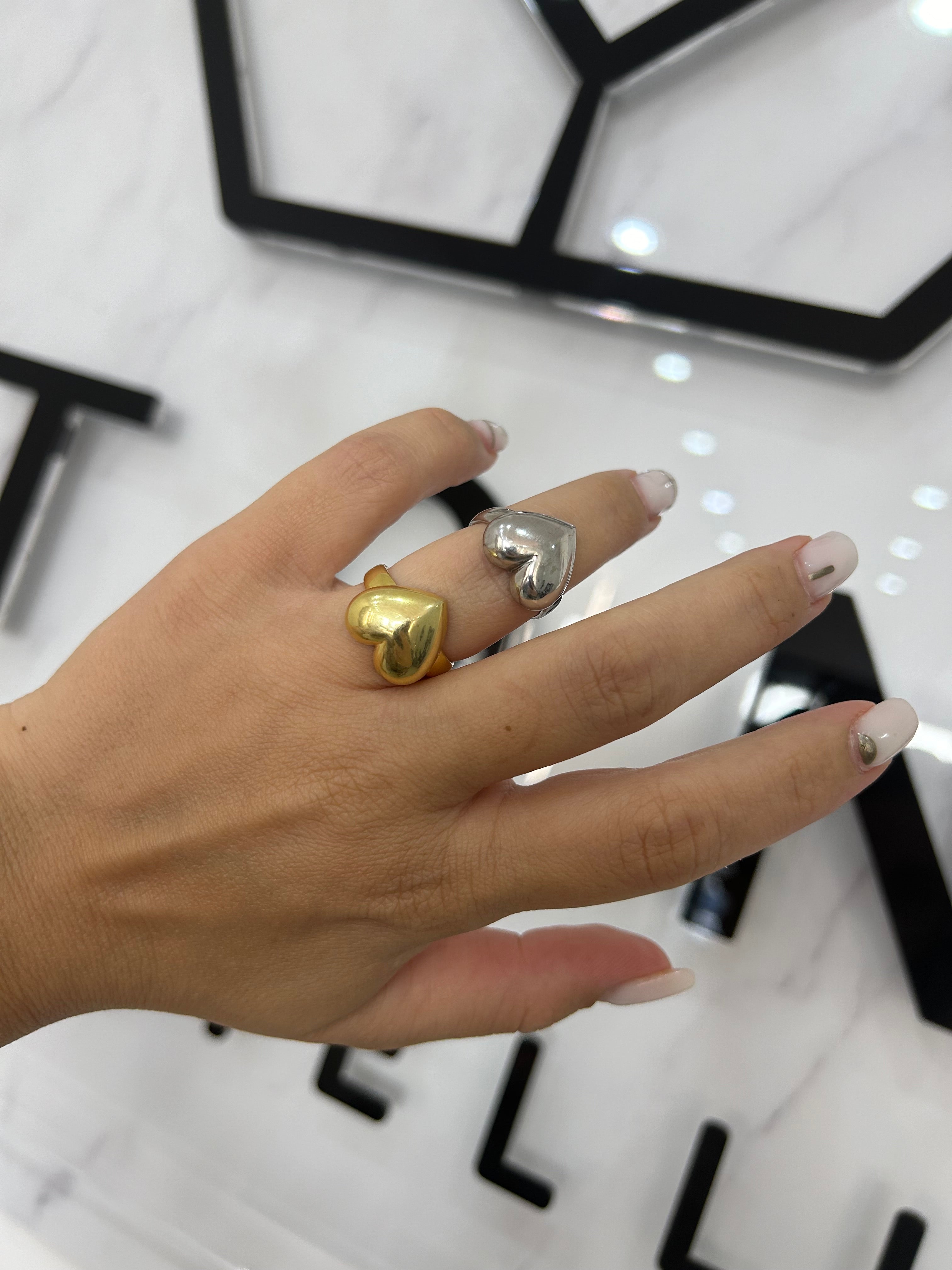 Anello Cuore Bombato