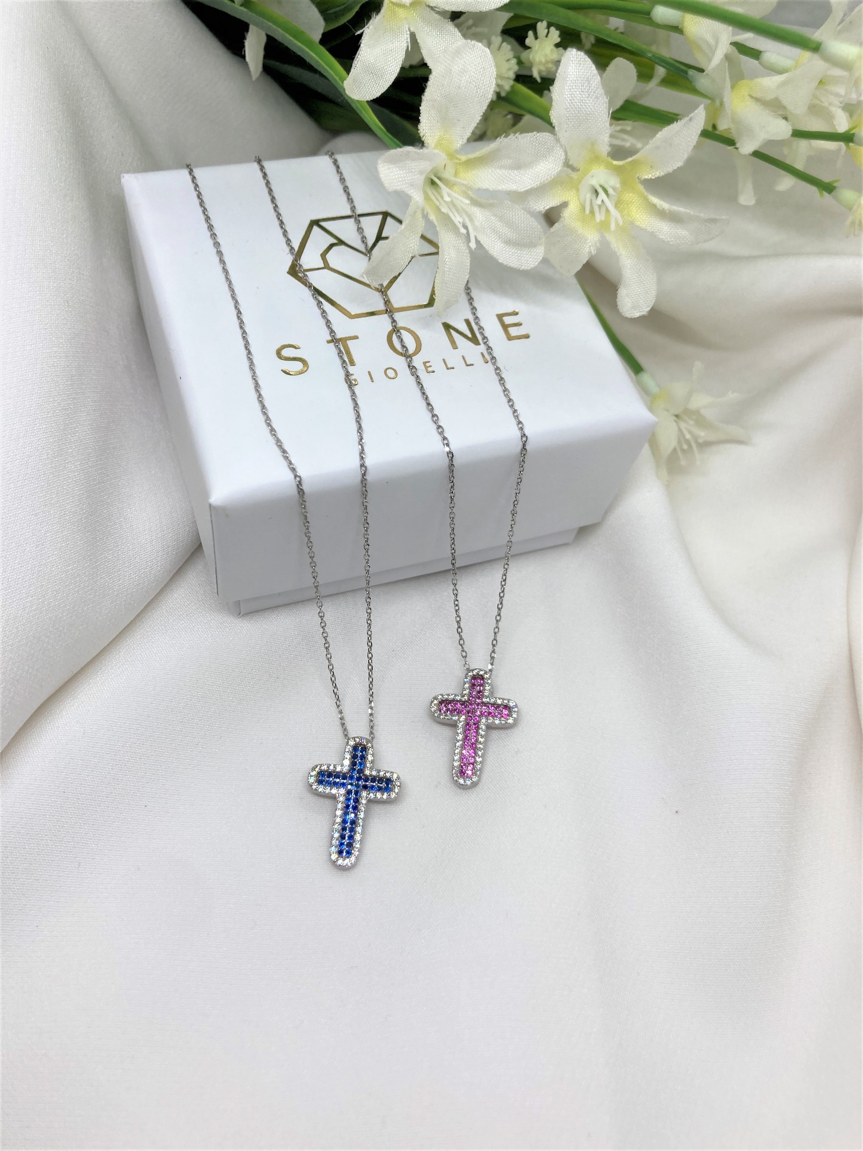 Collana Croce semi passante