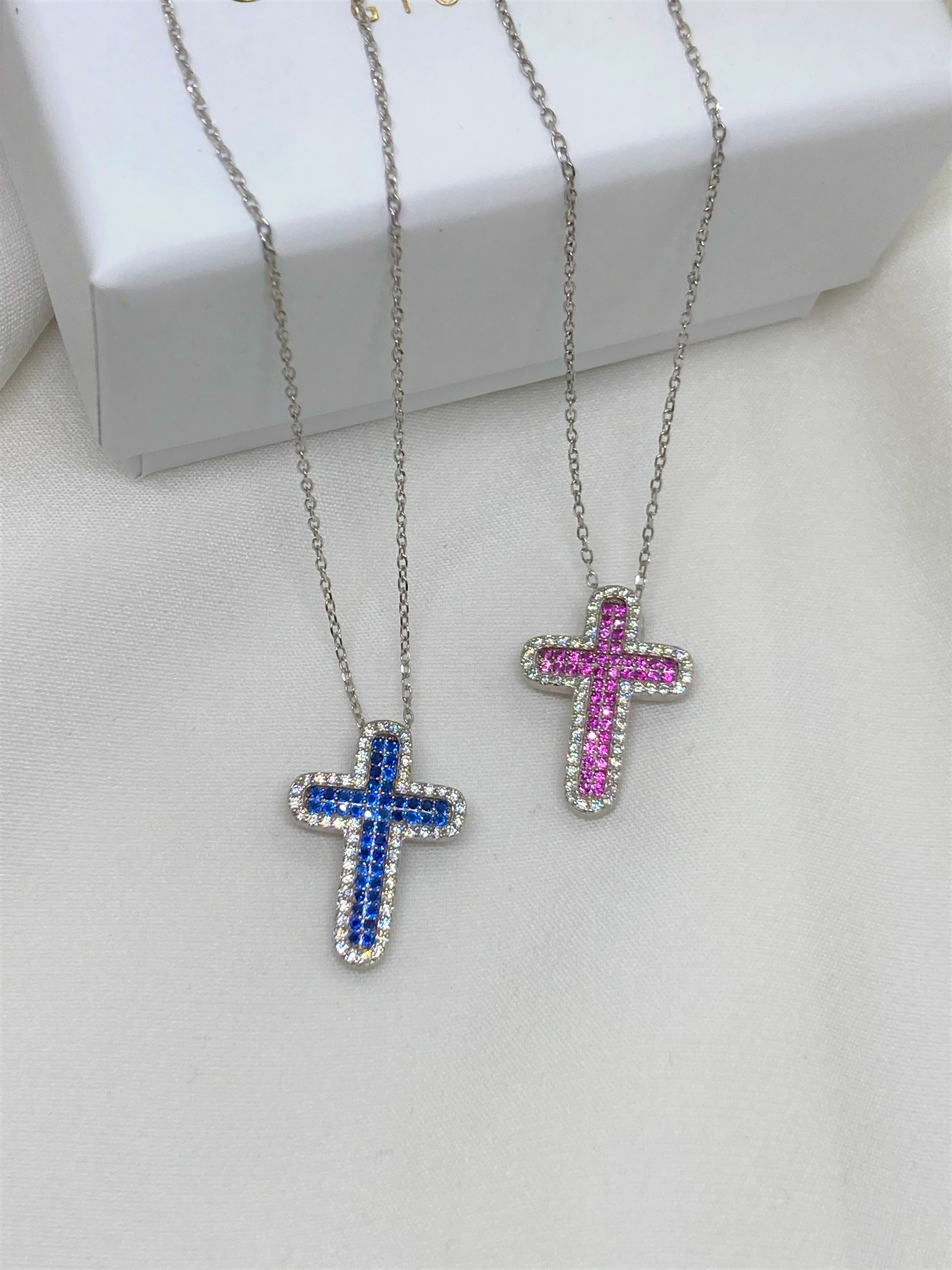 Collana Croce semi passante