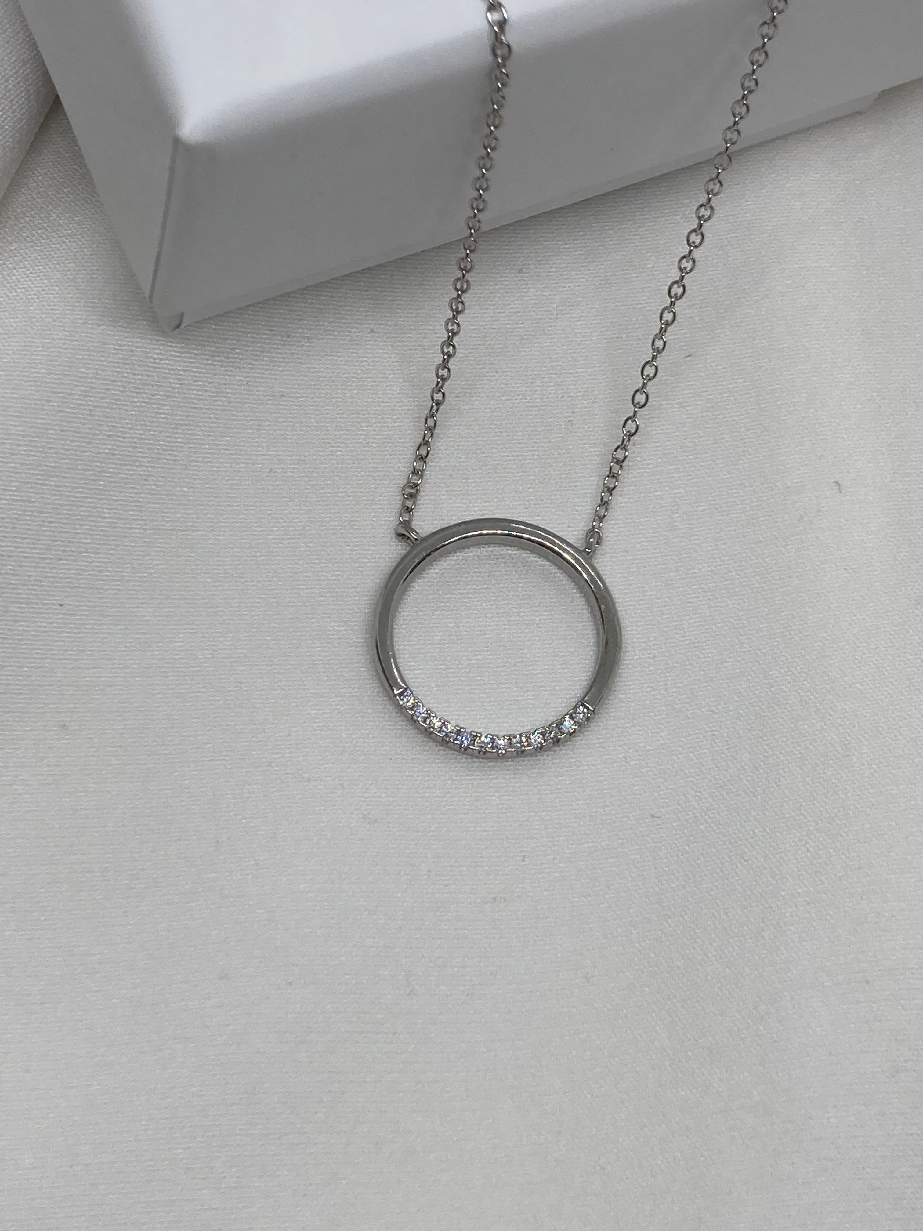 Collana Cerchio semi zirconato