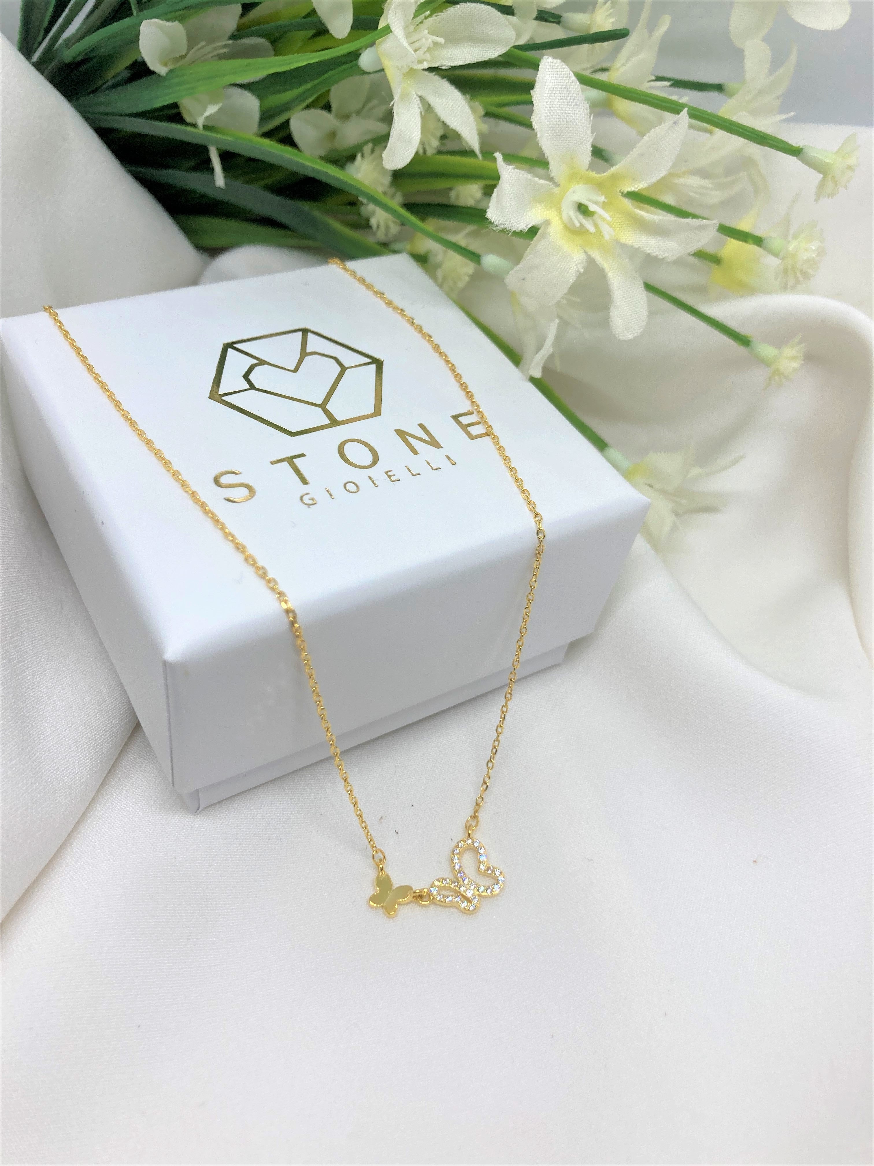 Collana doppia farfalla