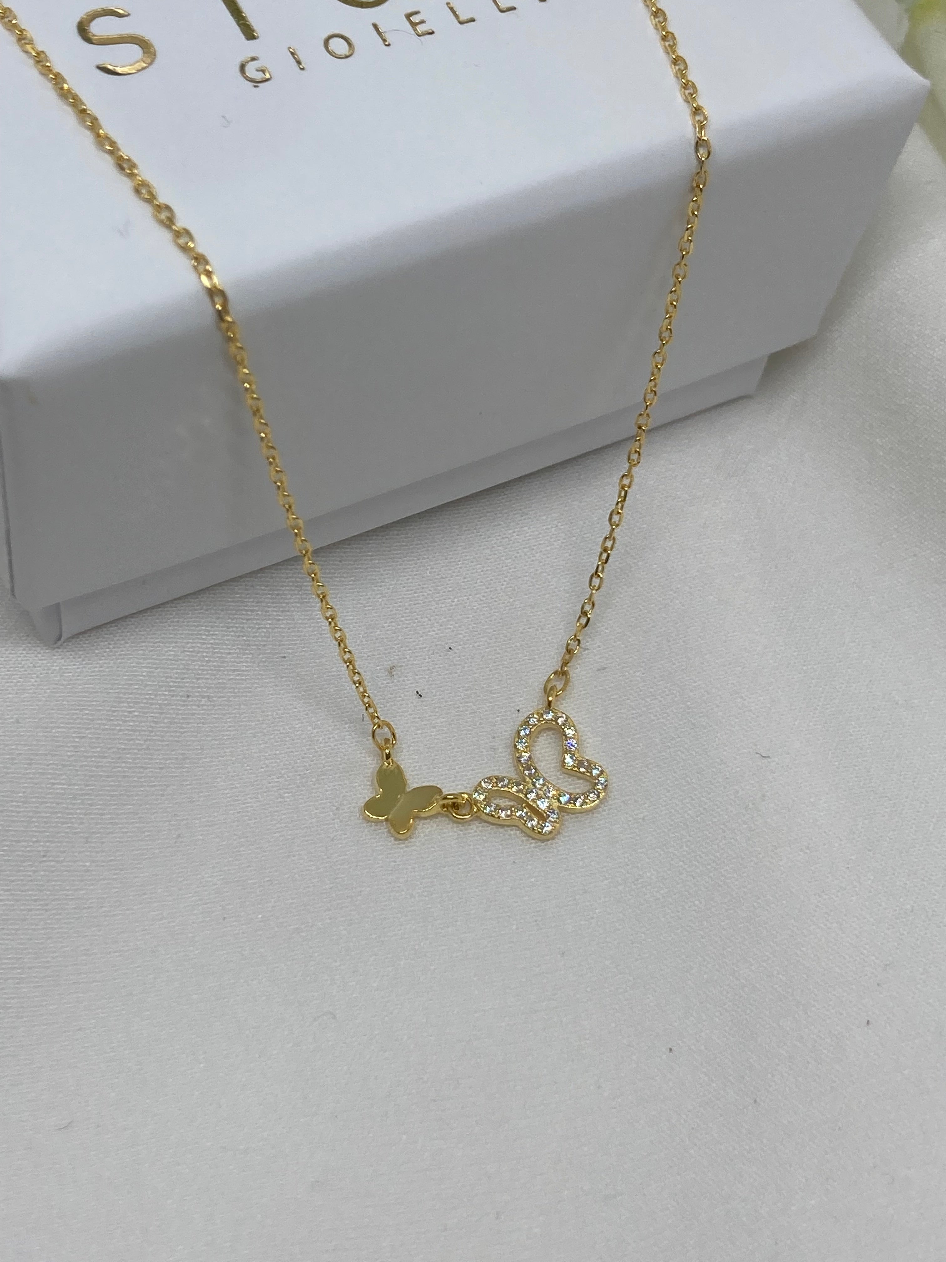 Collana doppia farfalla