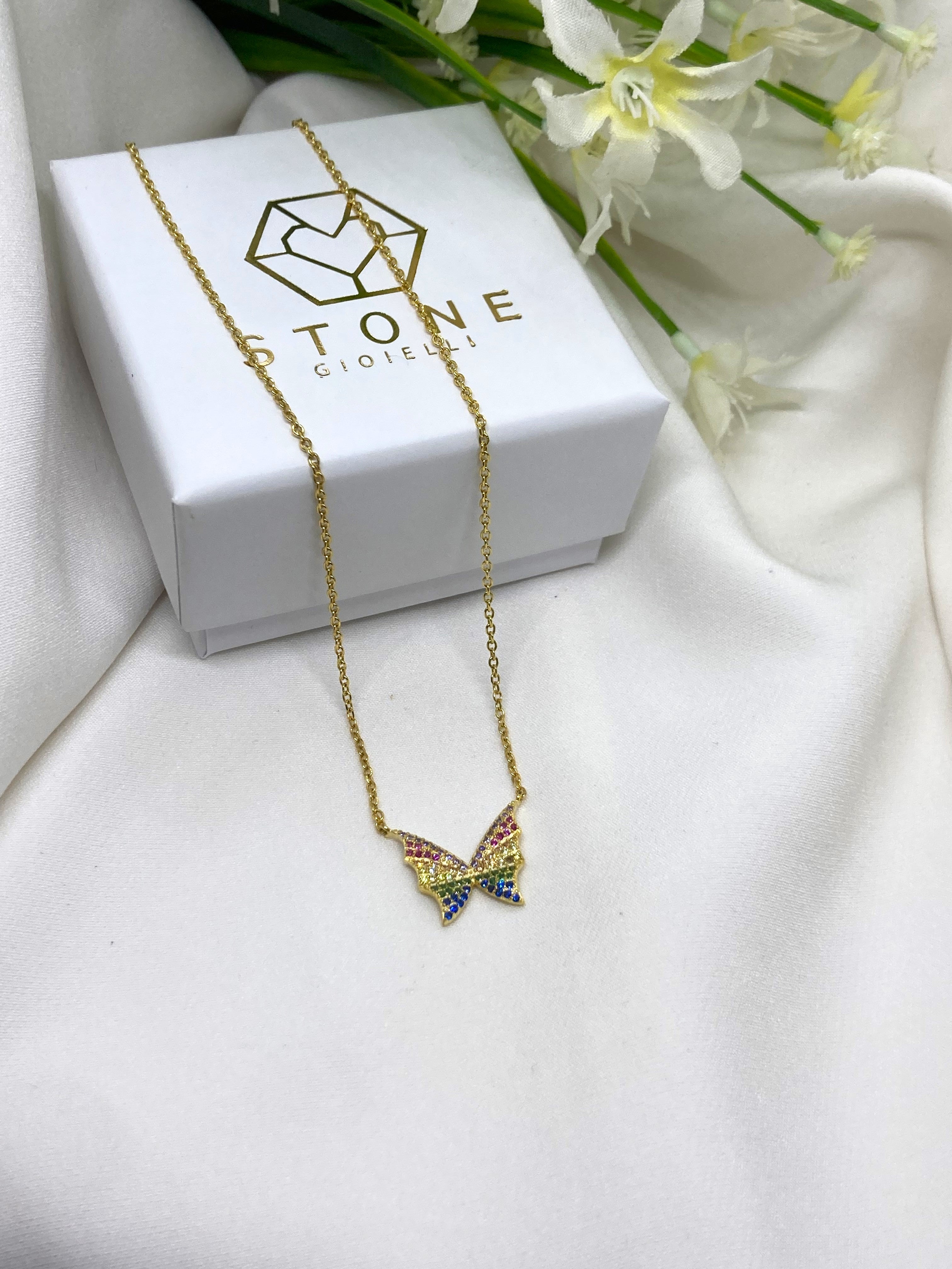 Collana Farfalla Rainbow