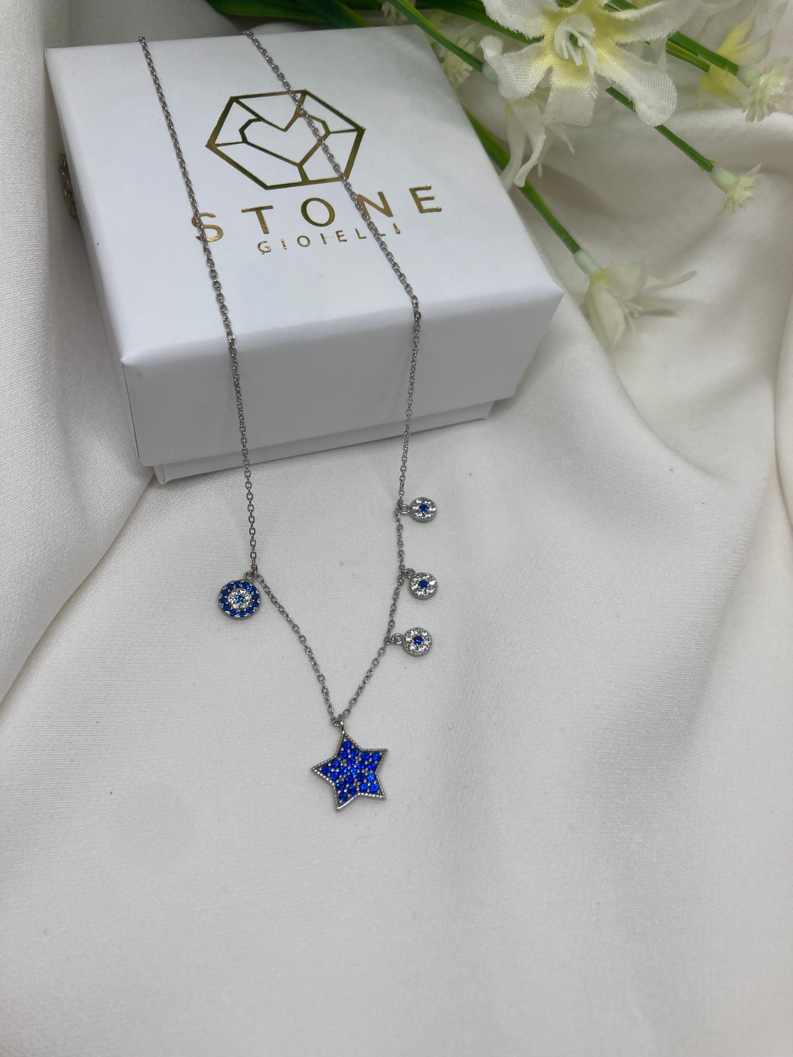 Collana Stella Blu