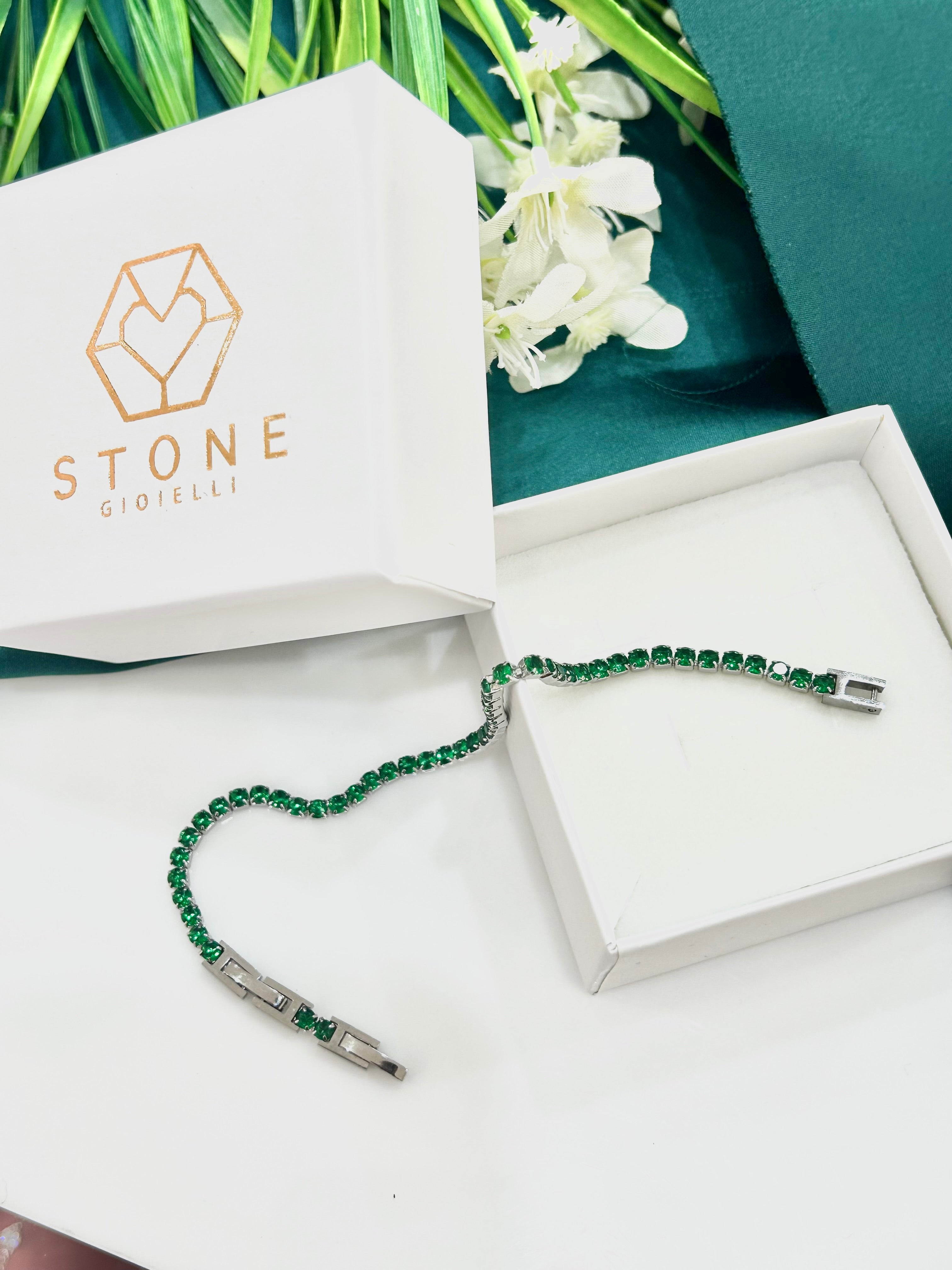 Bracciale Tennis Verde