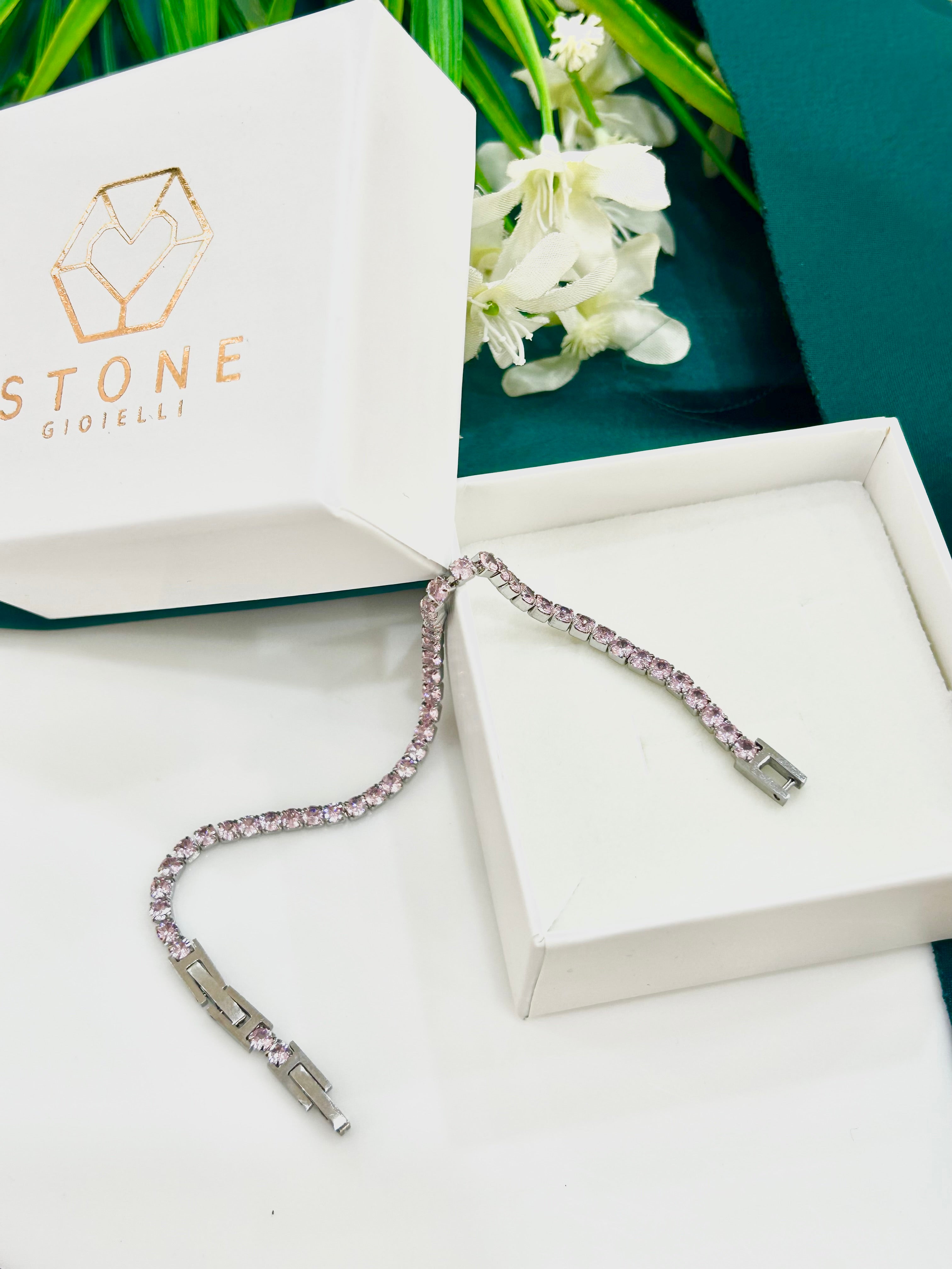 Bracciale Tennis Rosa